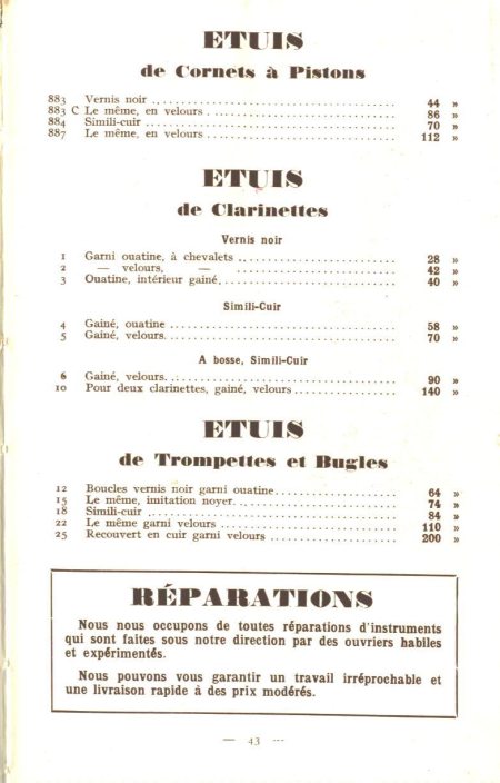 Laberte et Magni, catalogue de 1927.