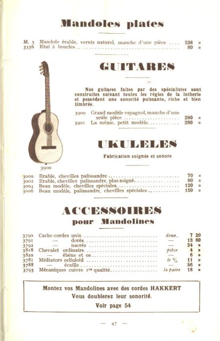 Laberte et Magni, catalogue de 1927.