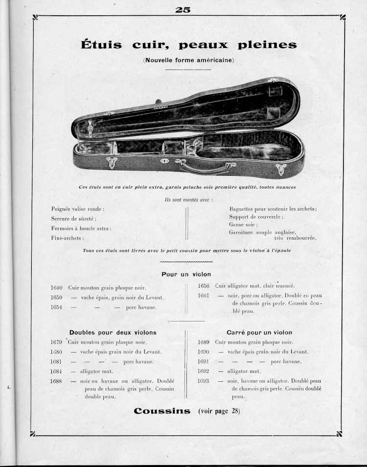 Catalogue de le maison de lutherie Laberte et Magni, 1915.