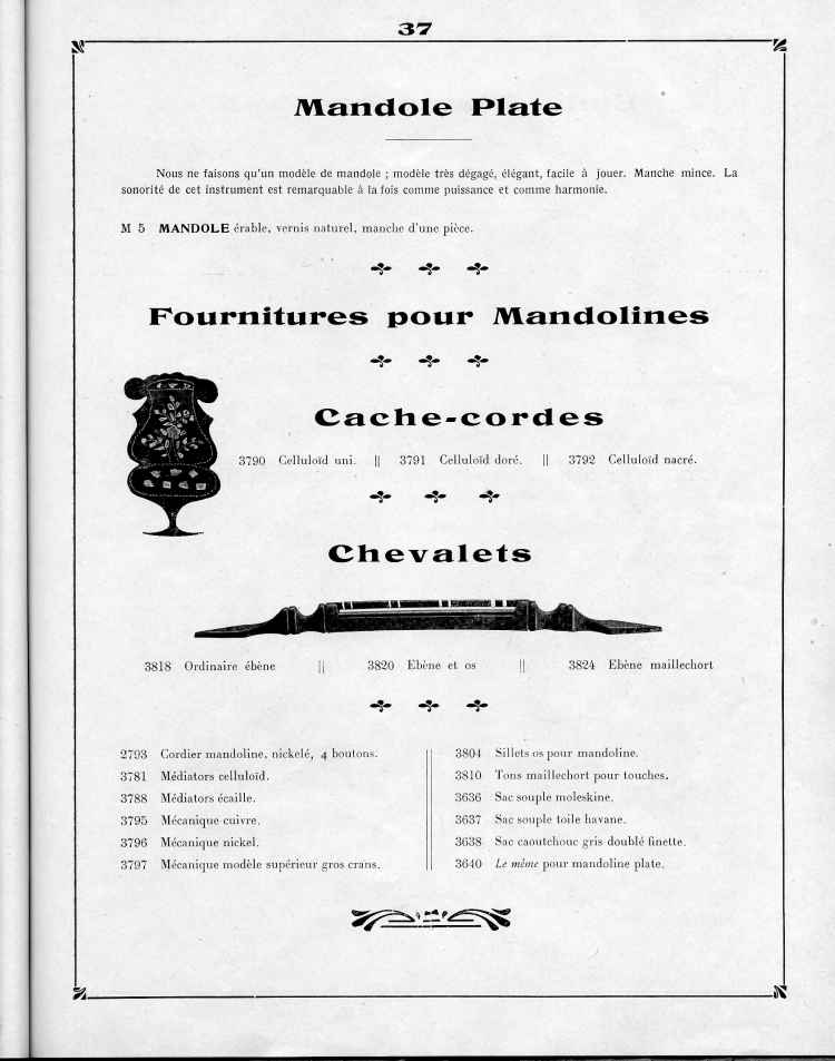 Catalogue de le maison de lutherie Laberte et Magni, 1915.