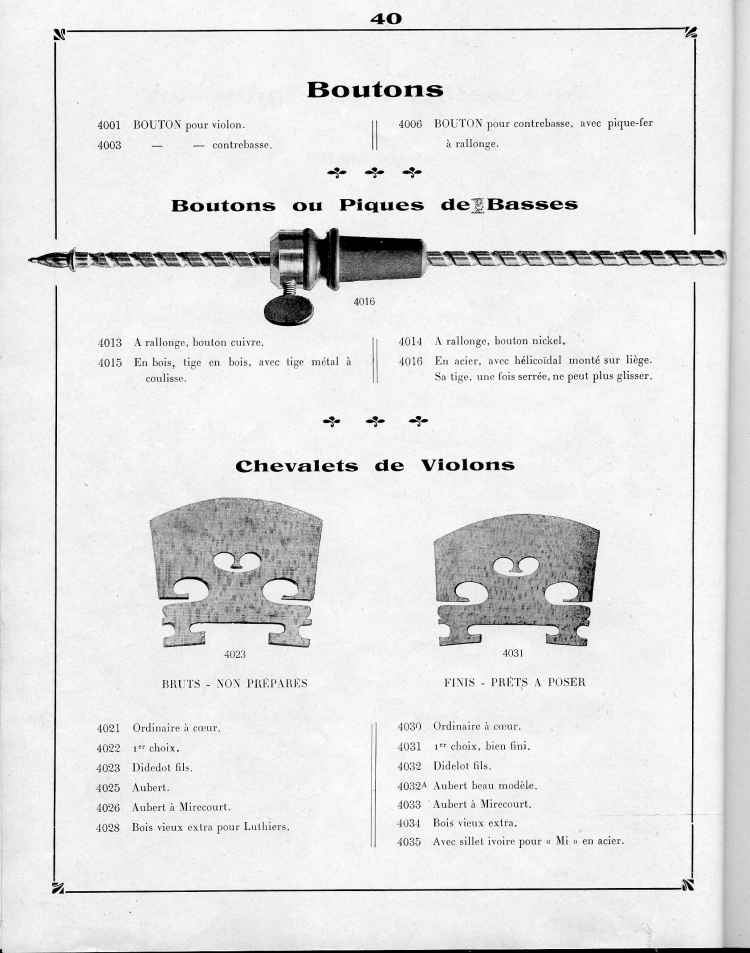 Catalogue de le maison de lutherie Laberte et Magni, 1915.