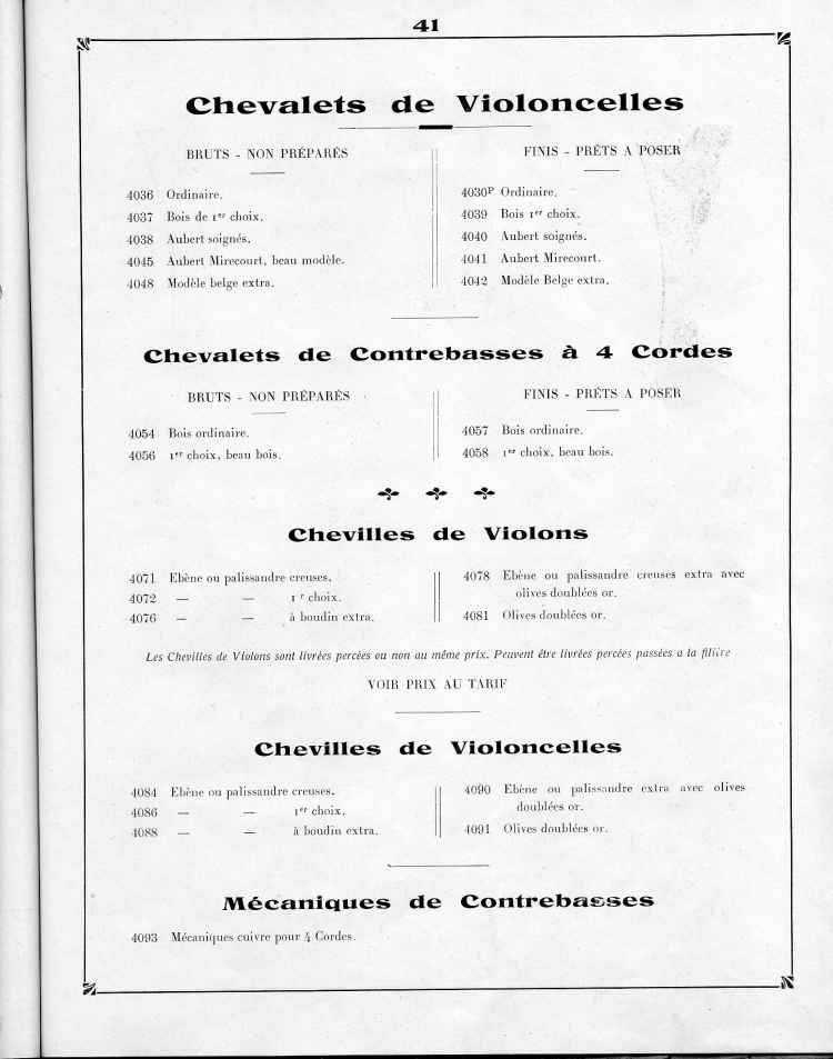 Catalogue de le maison de lutherie Laberte et Magni, 1915.