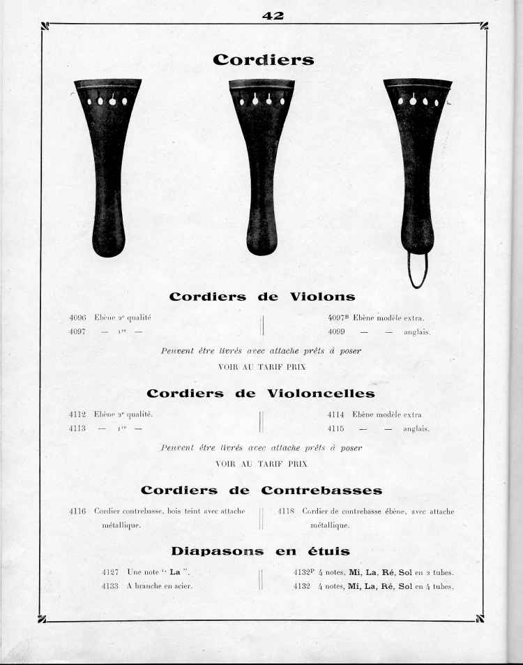 Catalogue de le maison de lutherie Laberte et Magni, 1915.