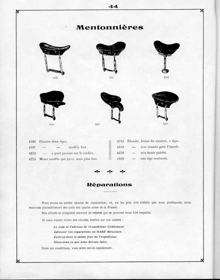 Catalogue de le maison de lutherie Laberte et Magni, 1915.