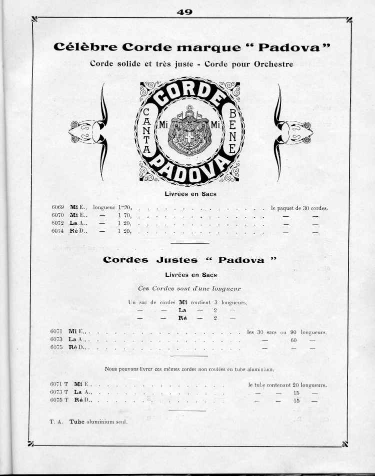 Catalogue de le maison de lutherie Laberte et Magni, 1915.