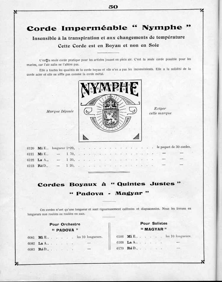 Catalogue de le maison de lutherie Laberte et Magni, 1915.