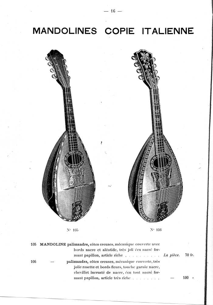 Catalogue de lutherie. Laberte  Mirecourt. 1905.