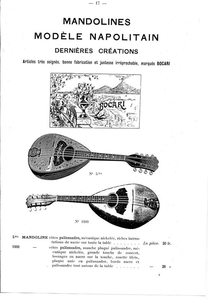 Catalogue de lutherie. Laberte  Mirecourt. 1905.