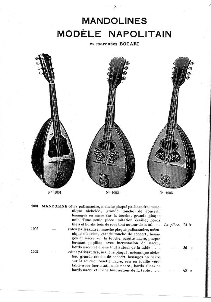 Catalogue de lutherie. Laberte  Mirecourt. 1905.