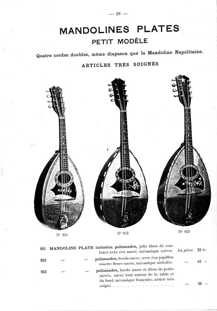 Catalogue de lutherie. Laberte  Mirecourt. 1905.