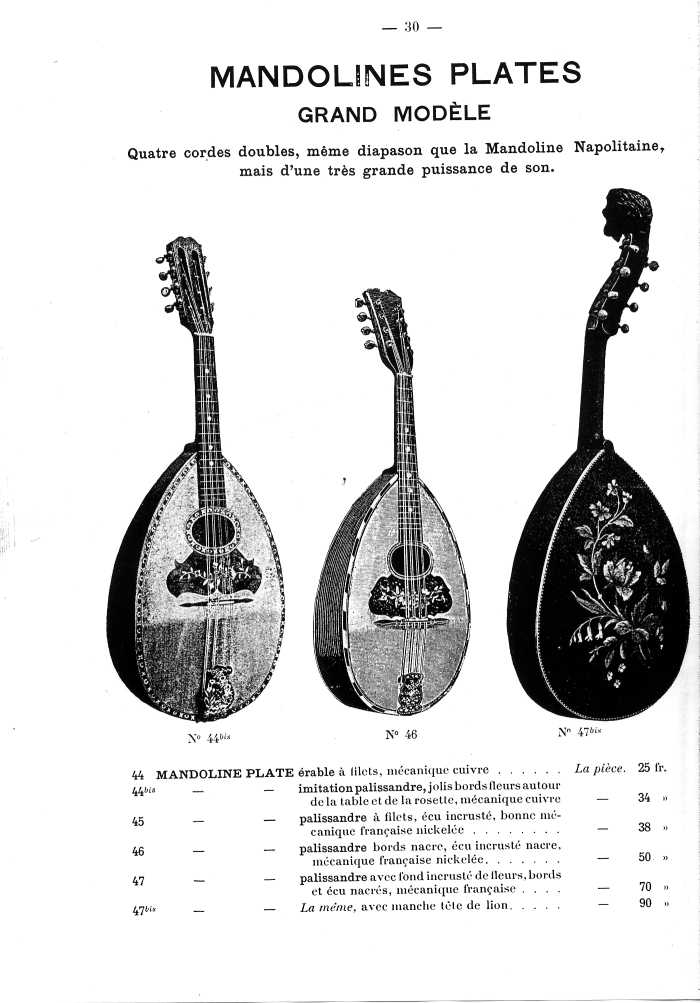 Catalogue de lutherie. Laberte  Mirecourt. 1905.