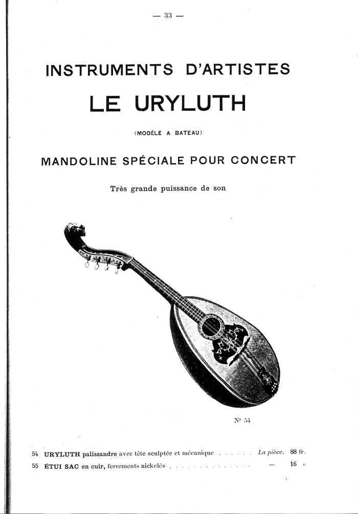 Catalogue de lutherie. Laberte  Mirecourt. 1905.