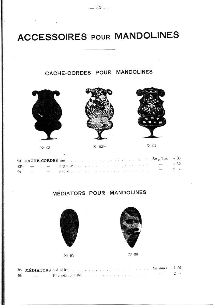 Catalogue de lutherie. Laberte  Mirecourt. 1905.