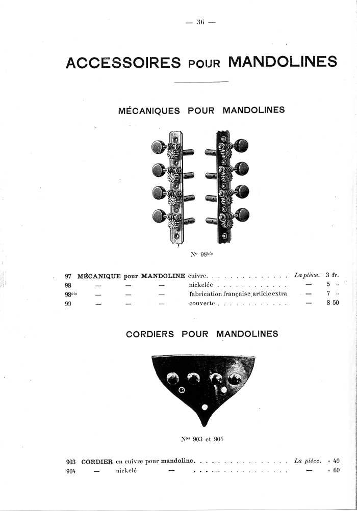 Catalogue de lutherie. Laberte  Mirecourt. 1905.