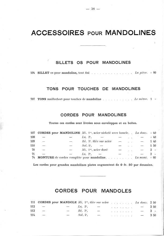 Catalogue de lutherie. Laberte  Mirecourt. 1905.