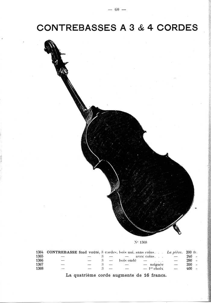 Catalogue de lutherie. Laberte  Mirecourt. 1905.