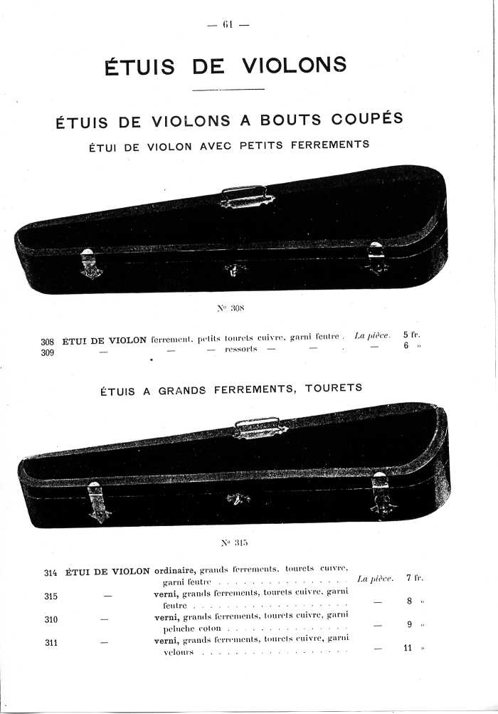 Catalogue de lutherie. Laberte  Mirecourt. 1905.