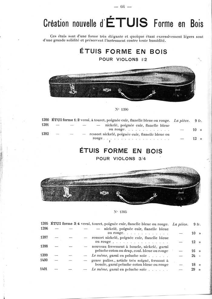 Catalogue de lutherie. Laberte  Mirecourt. 1905.