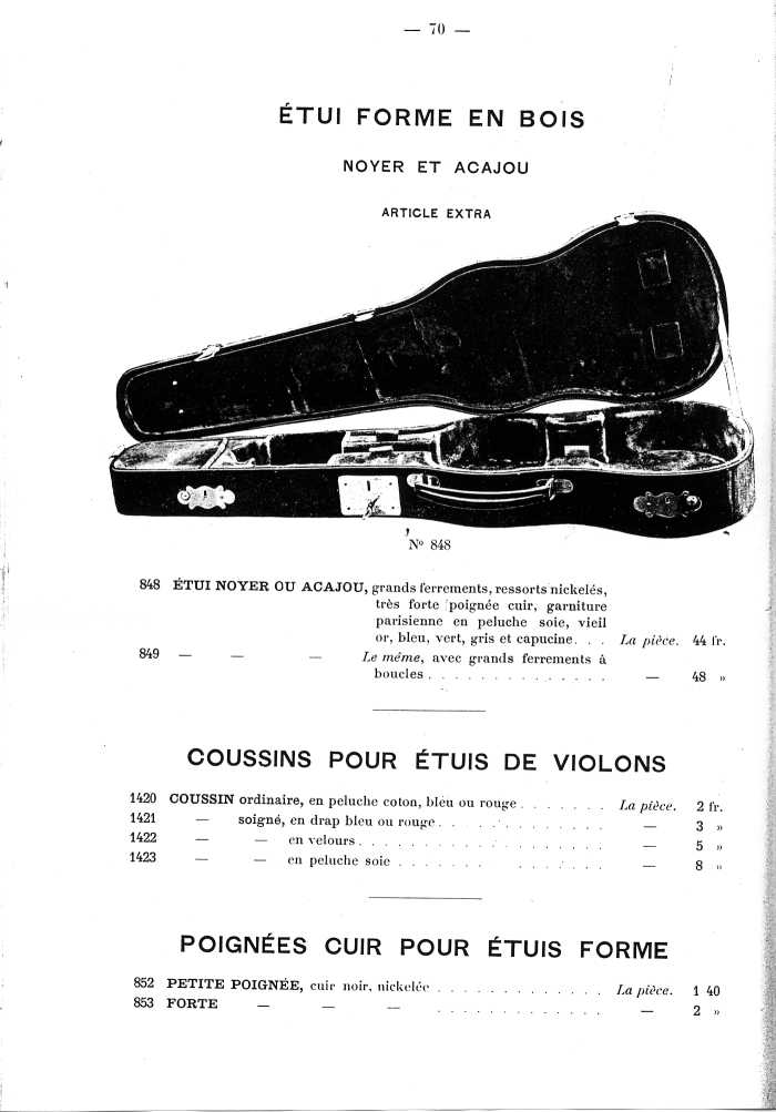 Catalogue de lutherie. Laberte  Mirecourt. 1905.