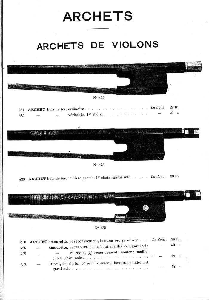 Catalogue de lutherie. Laberte  Mirecourt. 1905.