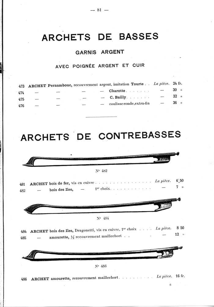 Catalogue de lutherie. Laberte  Mirecourt. 1905.