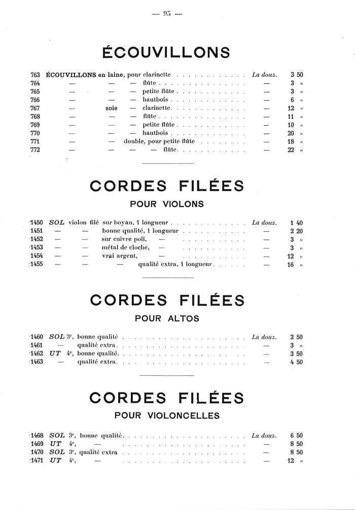 Catalogue de lutherie. Laberte  Mirecourt. 1905.