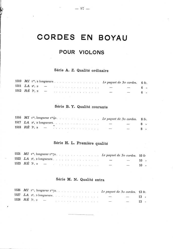 Catalogue de lutherie. Laberte  Mirecourt. 1905.