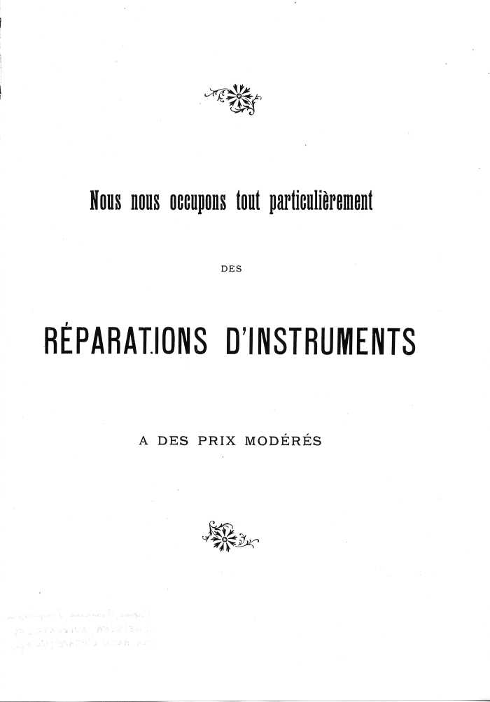 Catalogue de lutherie. Laberte  Mirecourt. 1905.