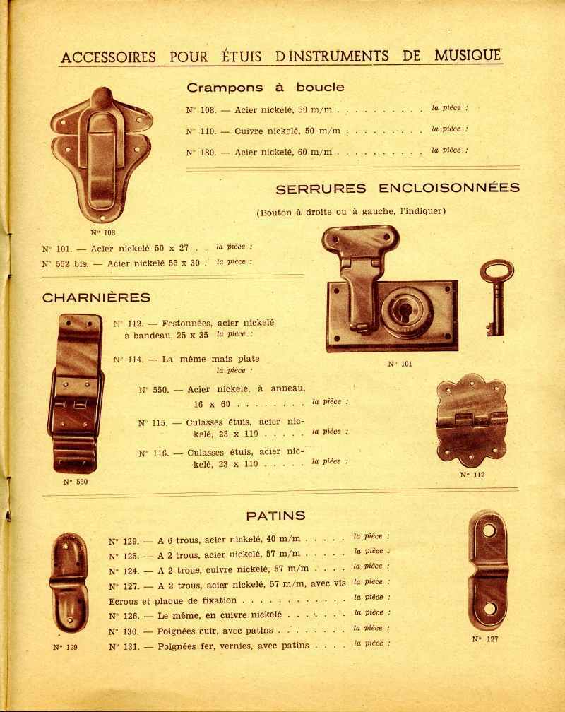 Catalogue d'accessoires Lhuillier-Massicot.