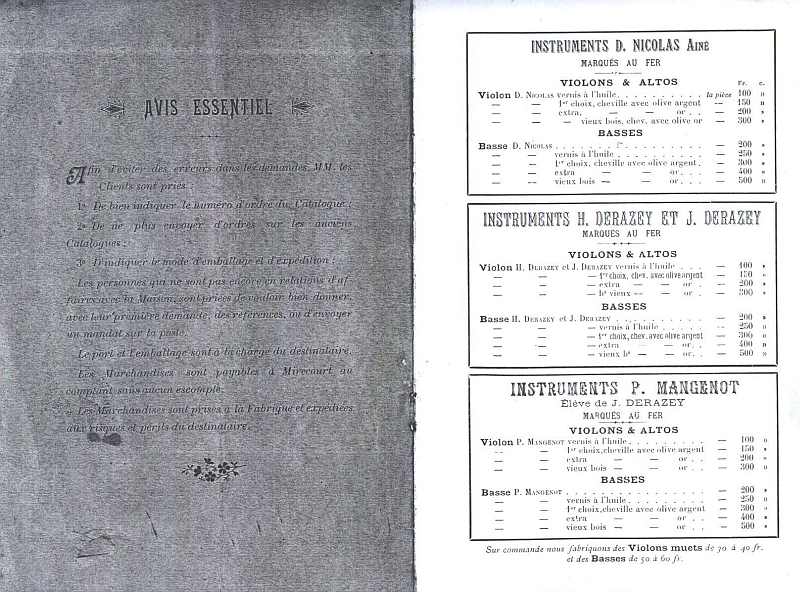 Catalogue partiel Paul Mangenot de 1890.