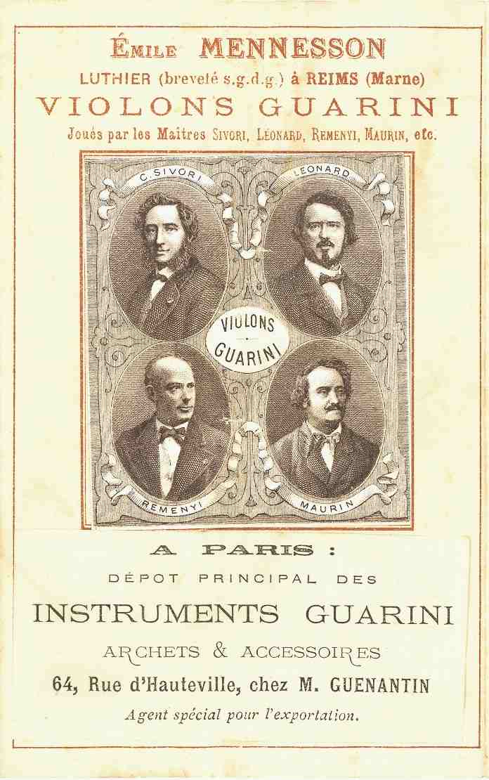 Catalogue d'Emile Mennesson  Reims en 1878.