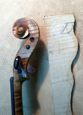 Restauration d'une tte de violon.