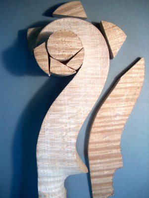 head of viola. Fabrication.