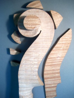 head of viola. Fabrication.