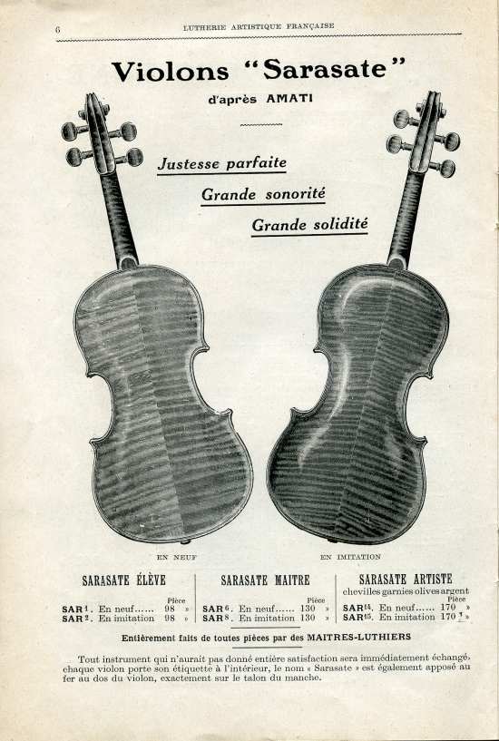 Catalogue 1919 de la maison de lutherie Jrme Thibouville-Lamy  Mirecourt.