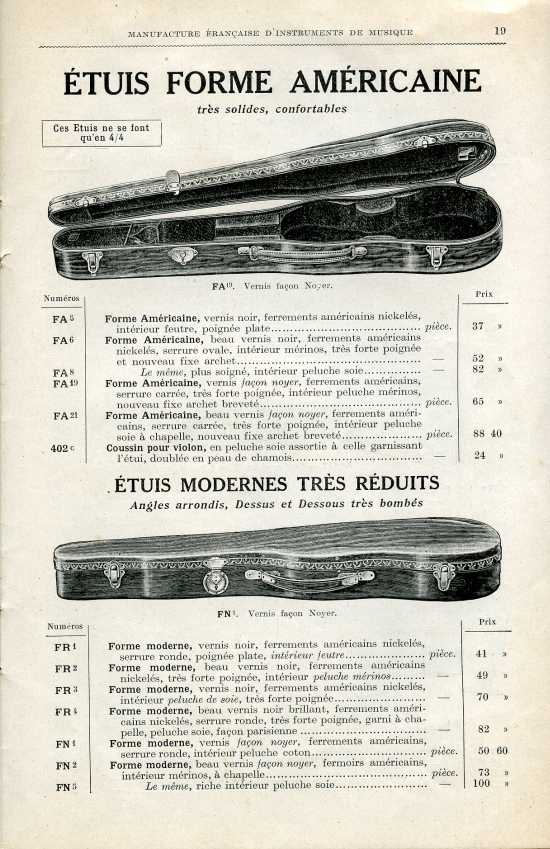 Catalogue 1919 de la maison de lutherie Jrme Thibouville-Lamy  Mirecourt.