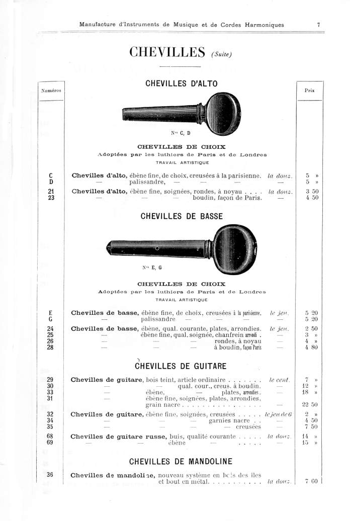 Catalogue 1901 de la maison de lutherie Jrme Thibouville-Lamy  Mirecourt.