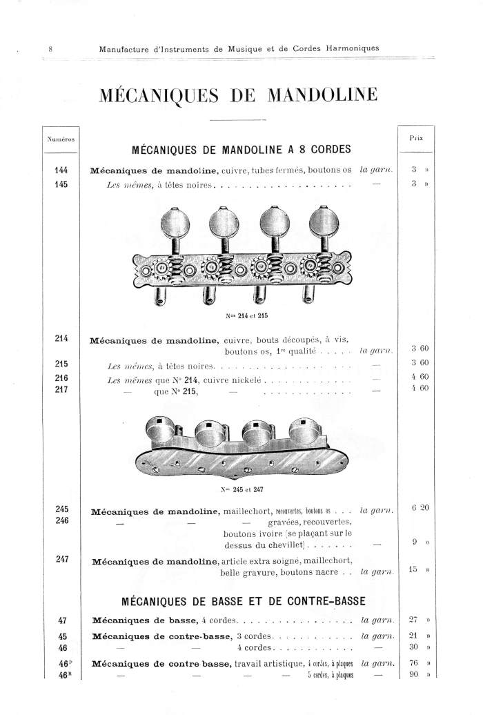 Catalogue 1901 de la maison de lutherie Jrme Thibouville-Lamy  Mirecourt.