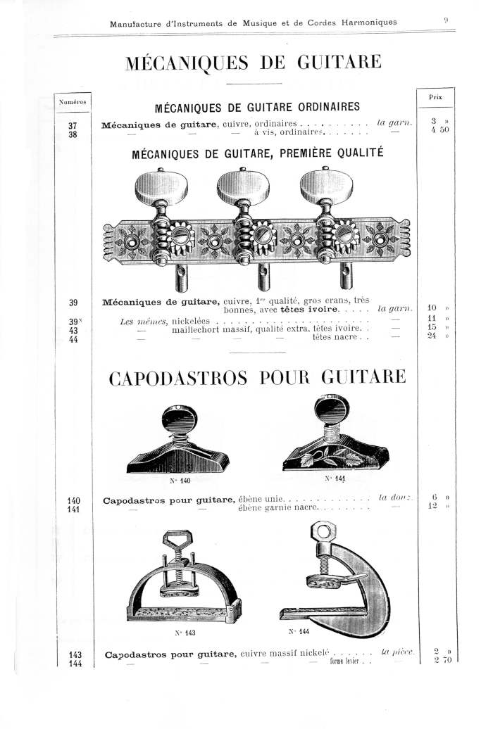 Catalogue 1901 de la maison de lutherie Jrme Thibouville-Lamy  Mirecourt.