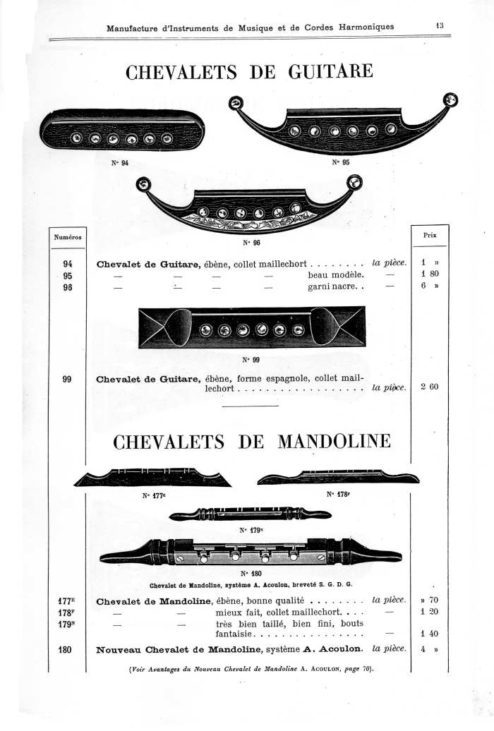 Catalogue 1901 de la maison de lutherie Jrme Thibouville-Lamy  Mirecourt.