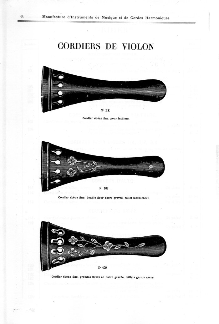 Catalogue 1901 de la maison de lutherie Jrme Thibouville-Lamy  Mirecourt.