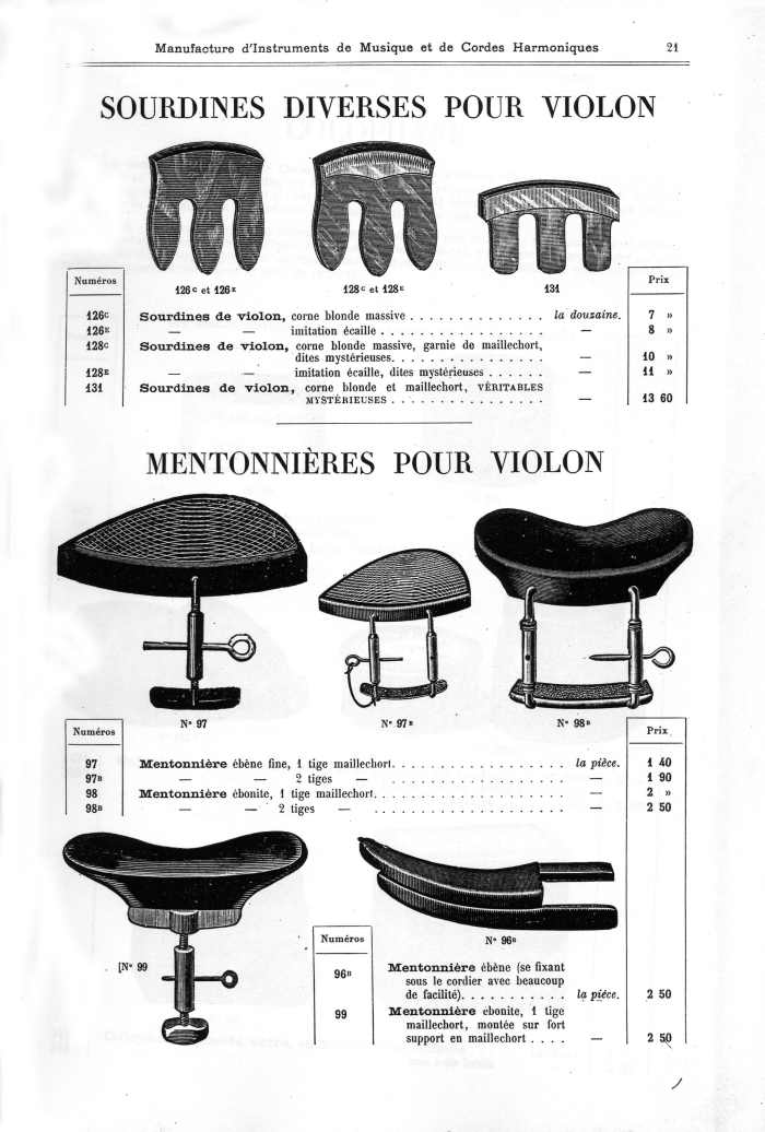 Catalogue 1901 de la maison de lutherie Jrme Thibouville-Lamy  Mirecourt.