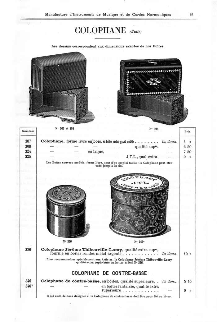 Catalogue 1901 de la maison de lutherie Jrme Thibouville-Lamy  Mirecourt.