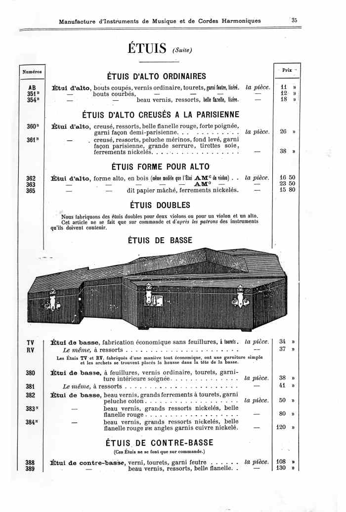 Catalogue 1901 de la maison de lutherie Jrme Thibouville-Lamy  Mirecourt.