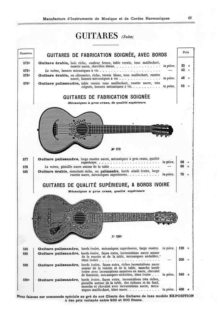 Catalogue 1901 de la maison de lutherie Jrme Thibouville-Lamy  Mirecourt.