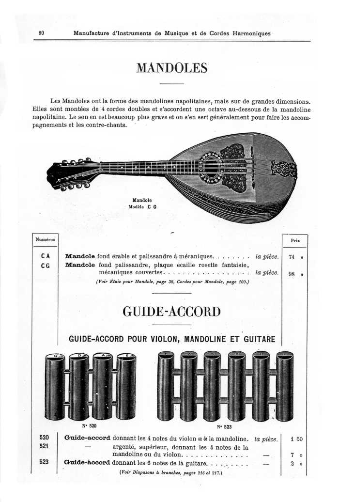 Catalogue 1901 de la maison de lutherie Jrme Thibouville-Lamy  Mirecourt.