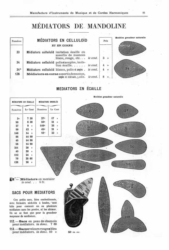 Catalogue 1901 de la maison de lutherie Jrme Thibouville-Lamy  Mirecourt.