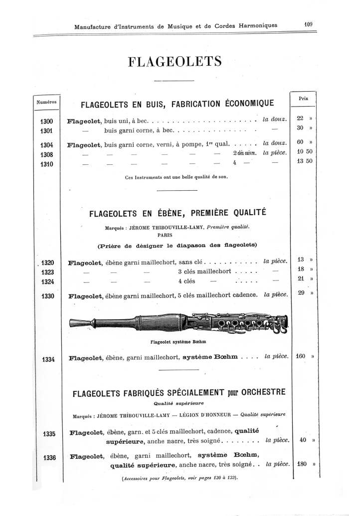 Catalogue 1901 de la maison de lutherie Jrme Thibouville-Lamy  Mirecourt.