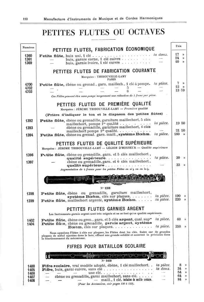 Catalogue 1901 de la maison de lutherie Jrme Thibouville-Lamy  Mirecourt.