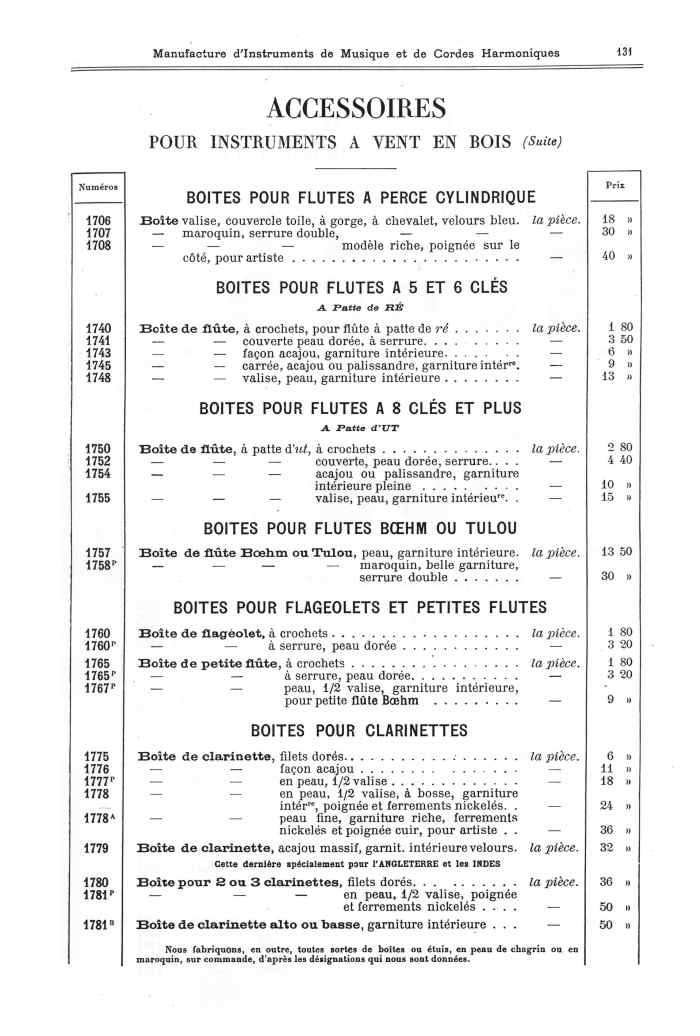 Catalogue 1901 de la maison de lutherie Jrme Thibouville-Lamy  Mirecourt.